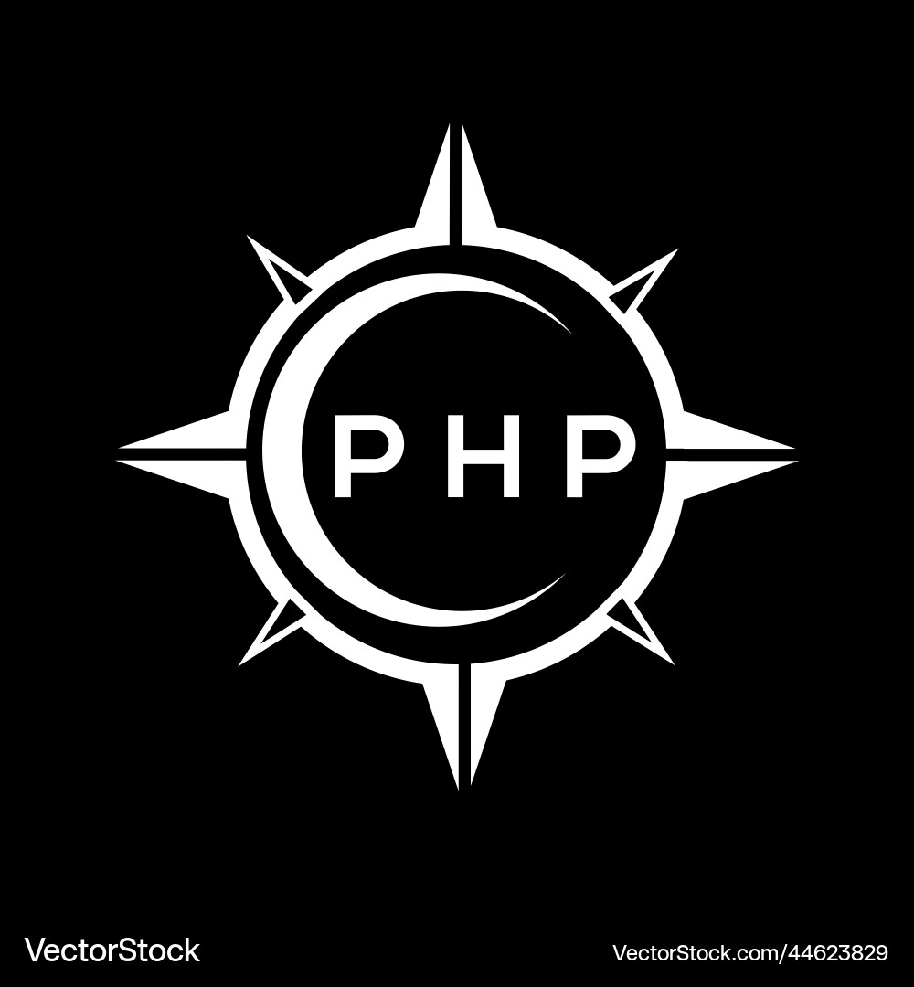 Php abstract technology circle setting logo Php abstract technology circle setting logo Vector Image