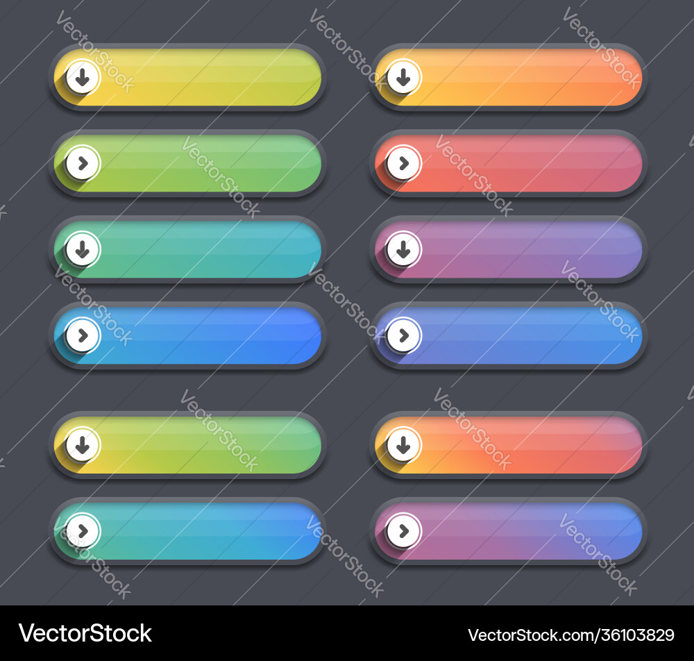 Round Buttons - Soft Gradients Vector Image