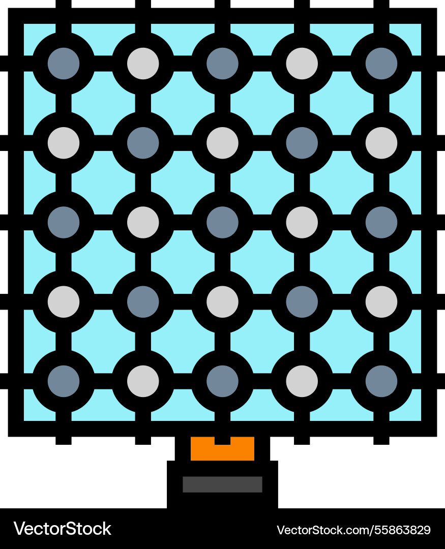 Sensor array social robotics color icon Sensor array social robotics color icon vector image