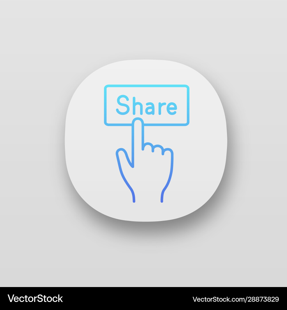 Share button app icons set Share button app icons set vector image