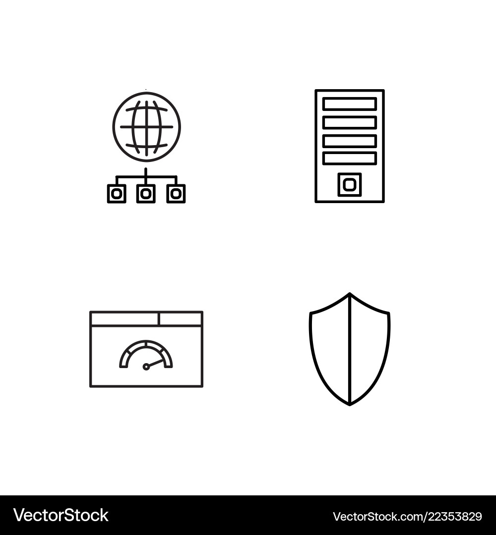 Web simple outlined icons set Web simple outlined icons set vector image