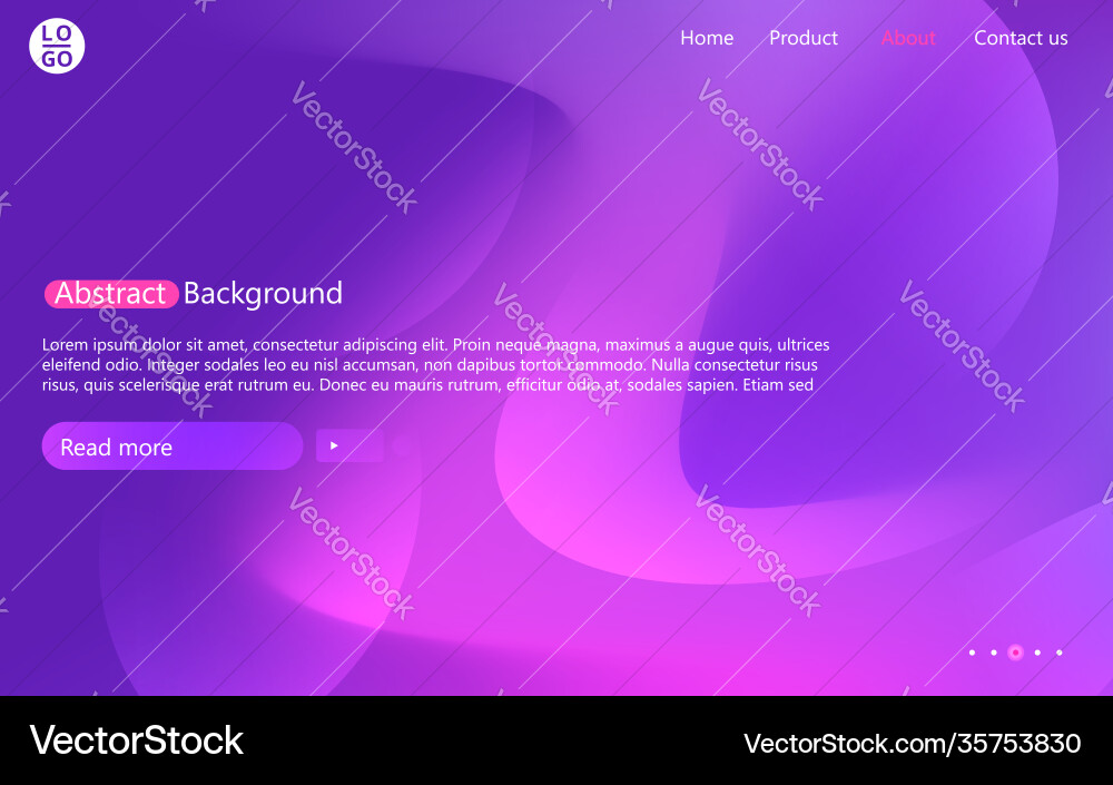 Abstract website template with gradient Abstract website template with gradient vector image