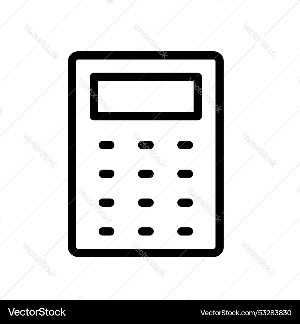 Calculating icon outline style design isolated Calculating icon outline style design isolated Vector Image