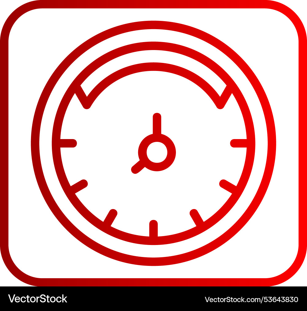 Clock line gradient icon Vector Image