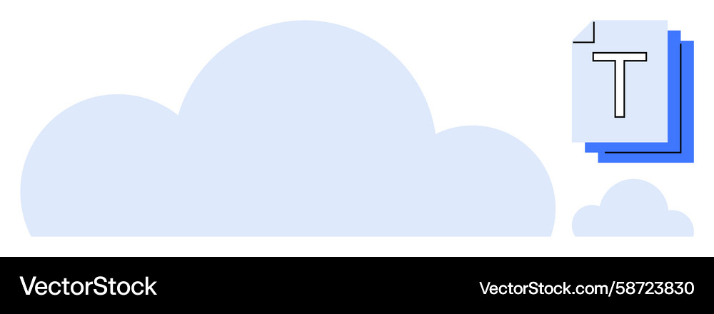 Cloud storage concept with overlapping text Cloud storage concept with overlapping text Vector Image