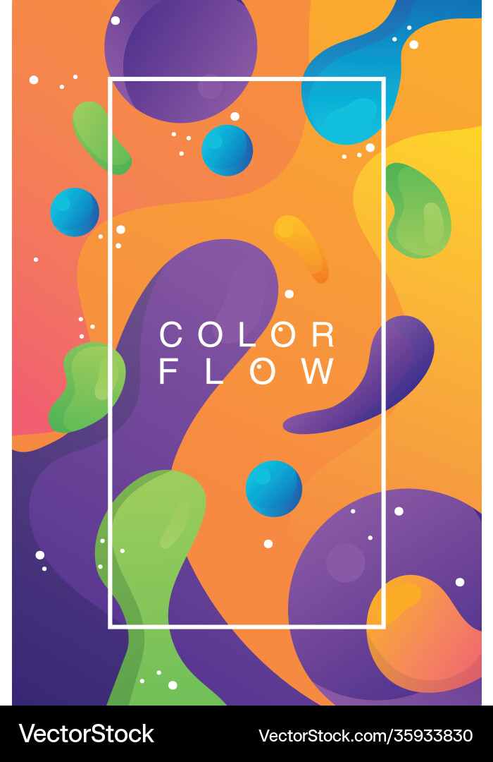 Color vivid flow with rectangle frame background Color vivid flow with rectangle frame background vector image