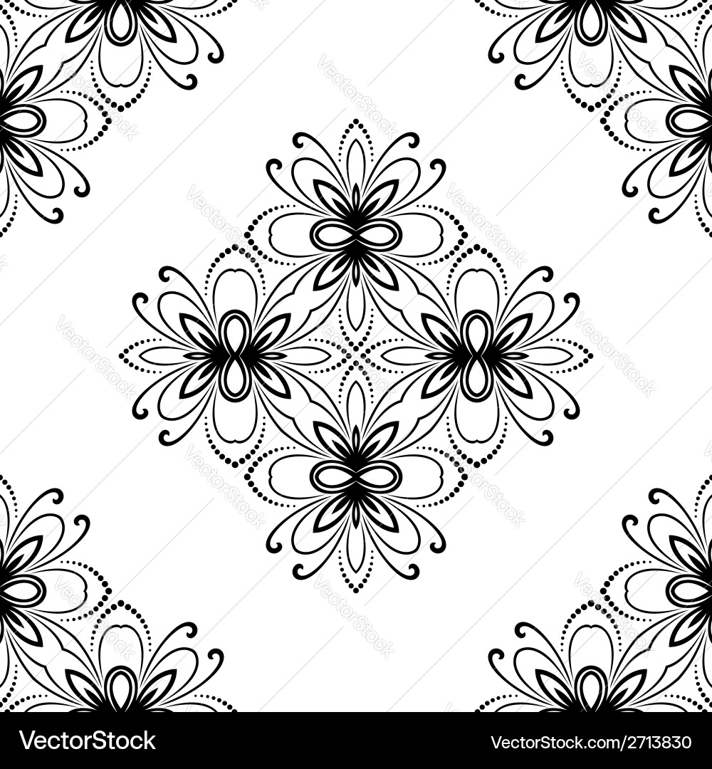Damask seamless pattern abstract background Vector Image