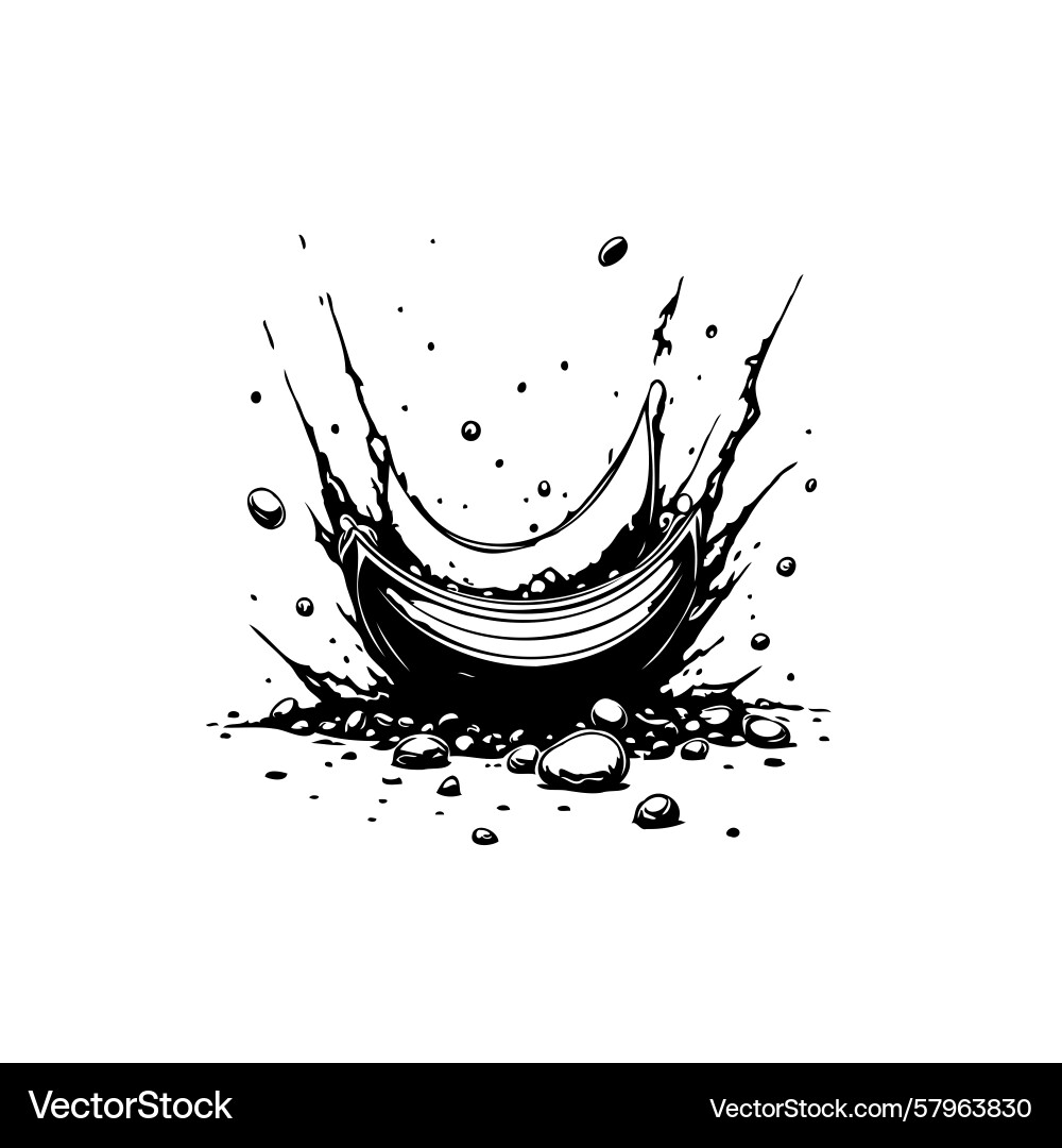 Exploding Banana Splash Vector Image
