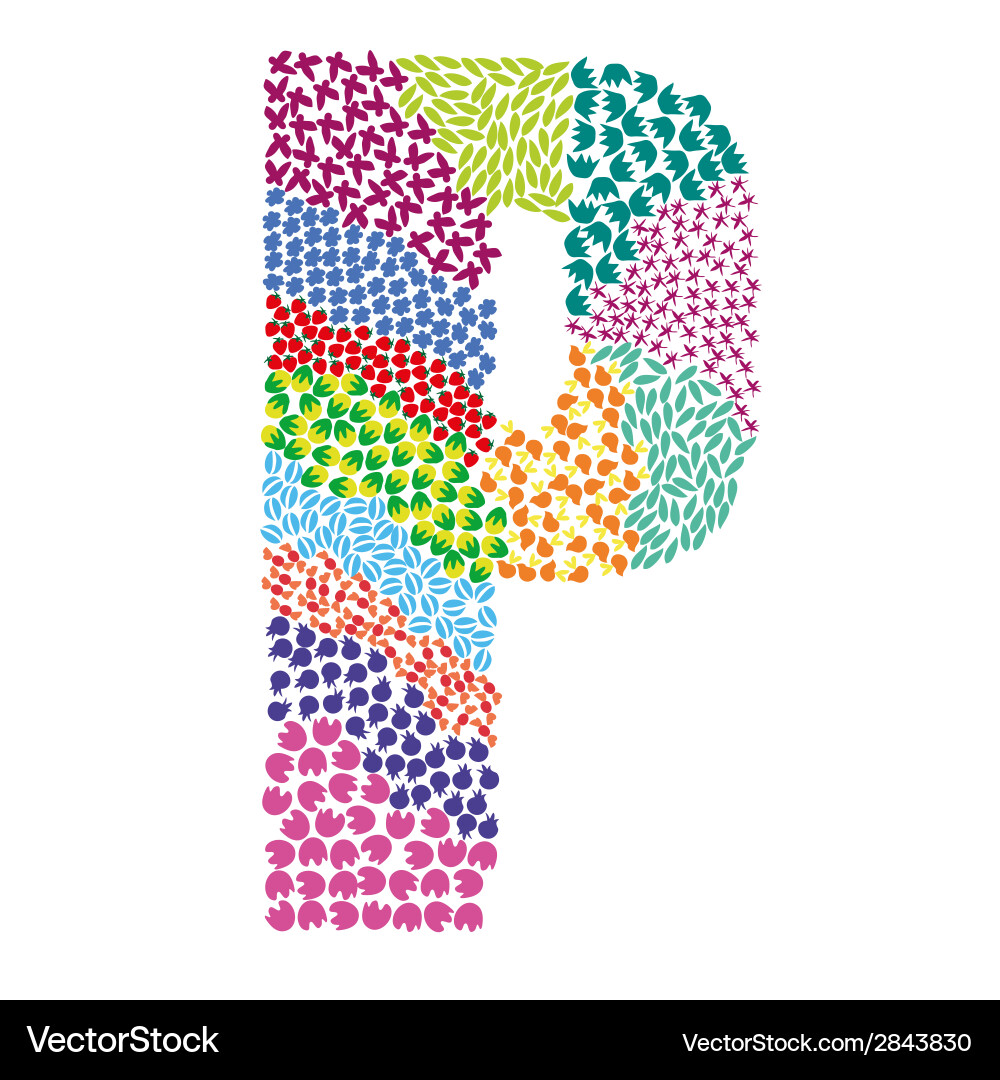 Letter p Vector Image