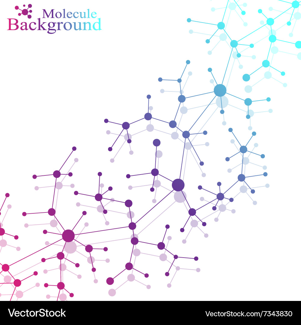 Molecular Network Connection vector image