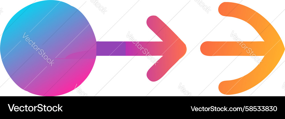 Multiple Forward Arrows Gradient Vector Image