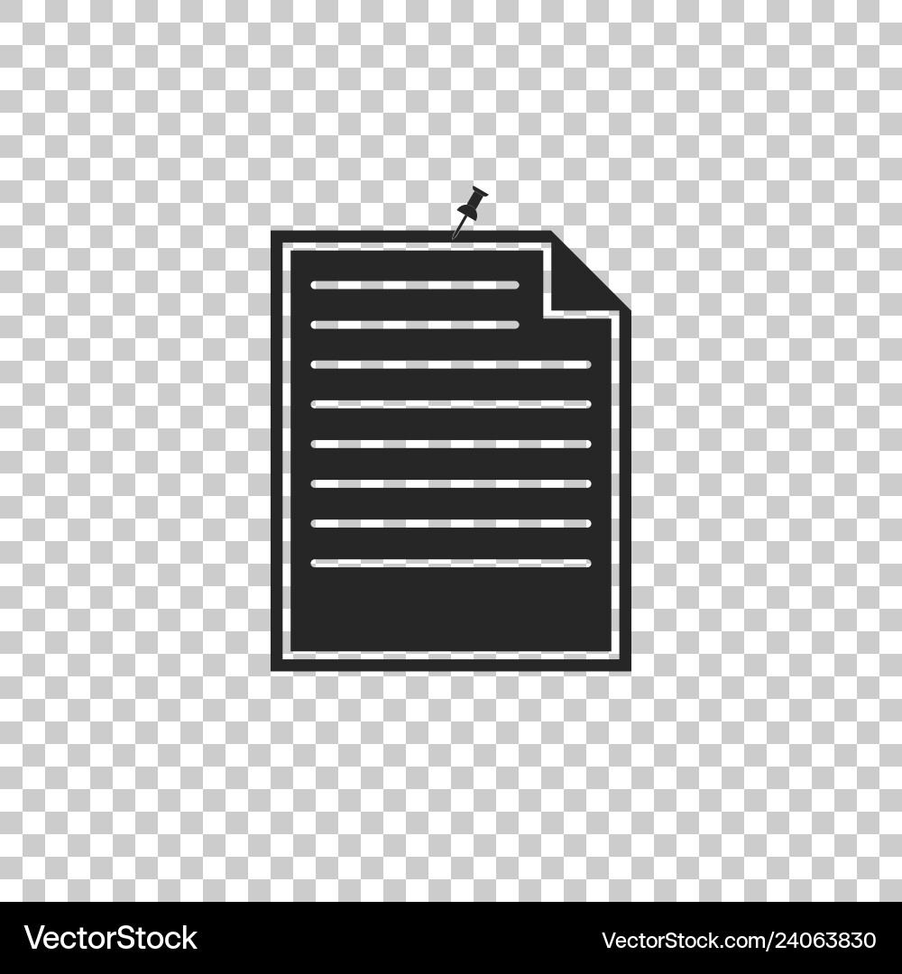 Note paper with pinned pushbutton icon isolated Note paper with pinned pushbutton icon isolated vector image