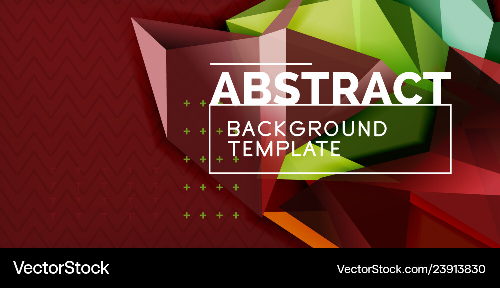 Triangular low poly background design Vector Image