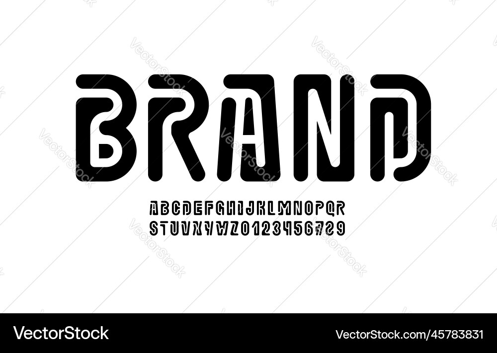 Abstract alphabet font rounded for your design Abstract alphabet font rounded for your design vector image