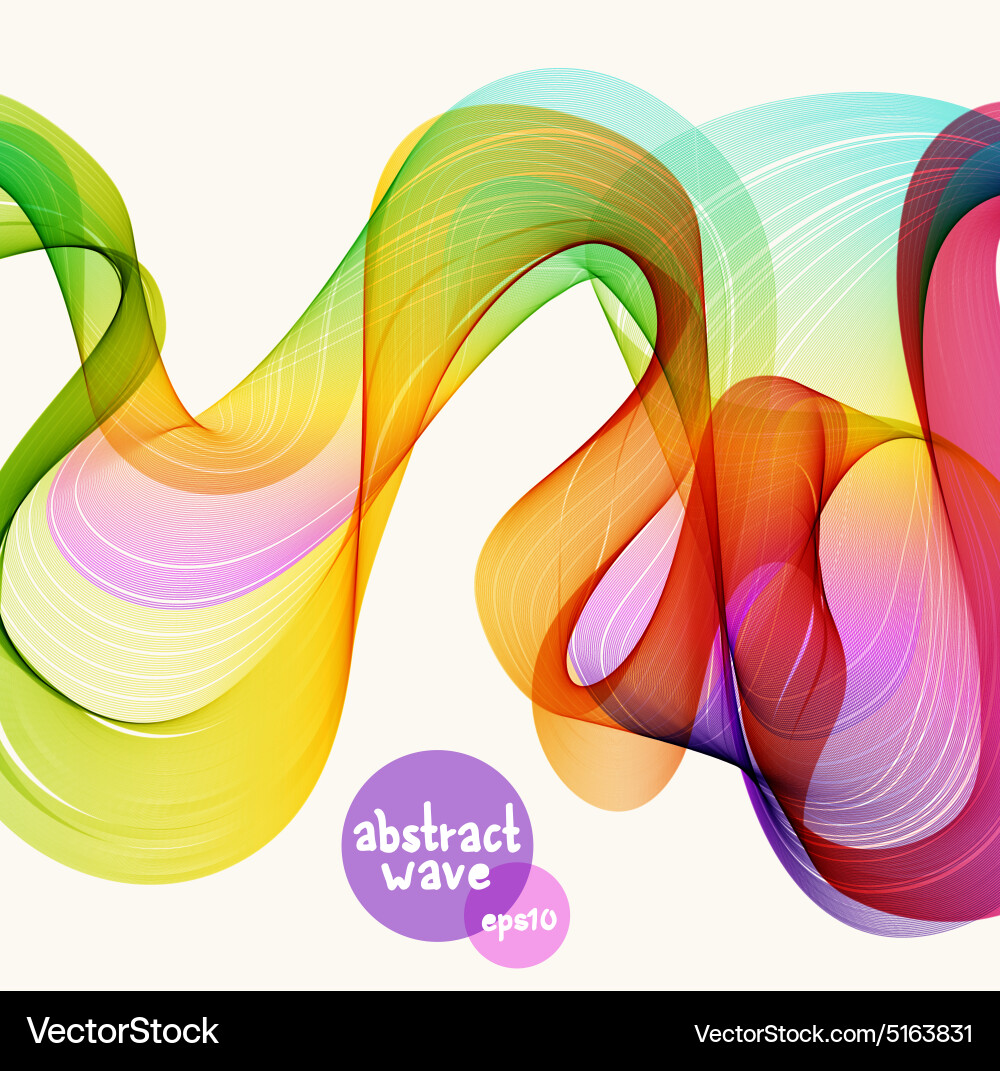 Abstract colorful background with wave vector image