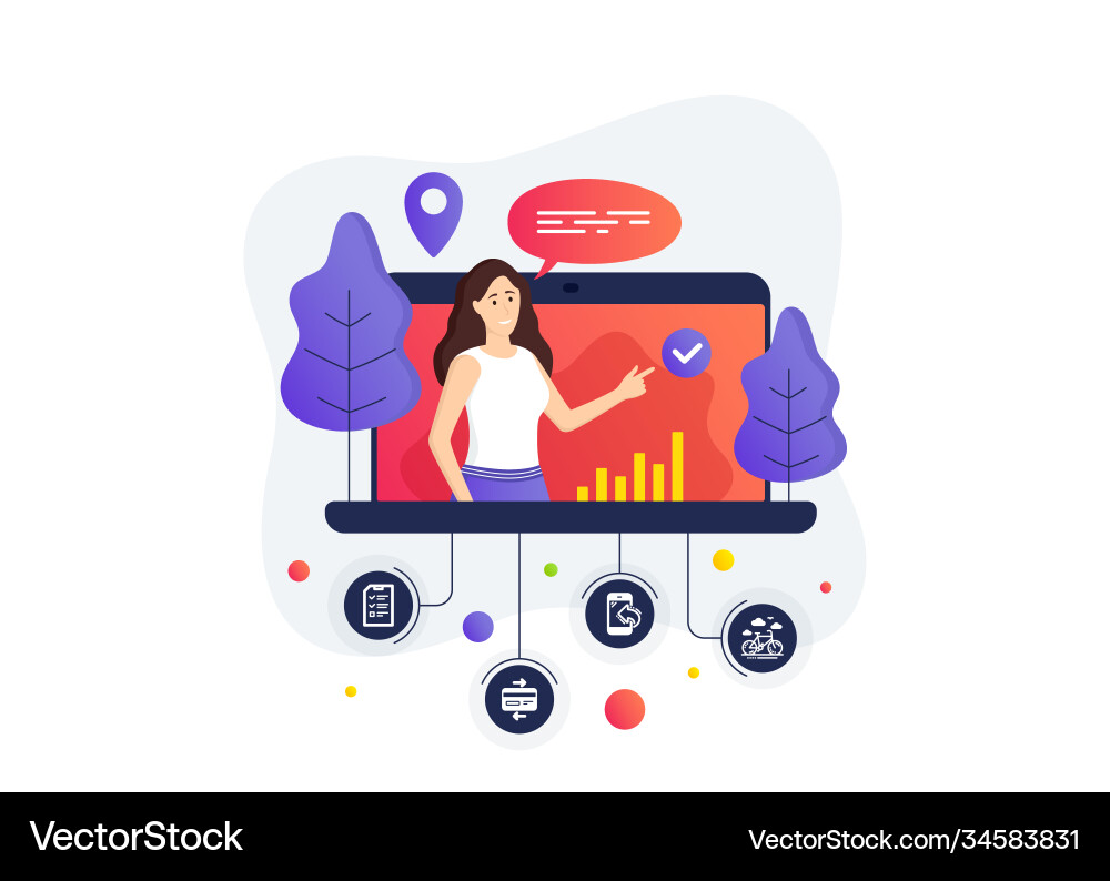 Credit card interview and incoming call icons set Credit card interview and incoming call icons set vector image