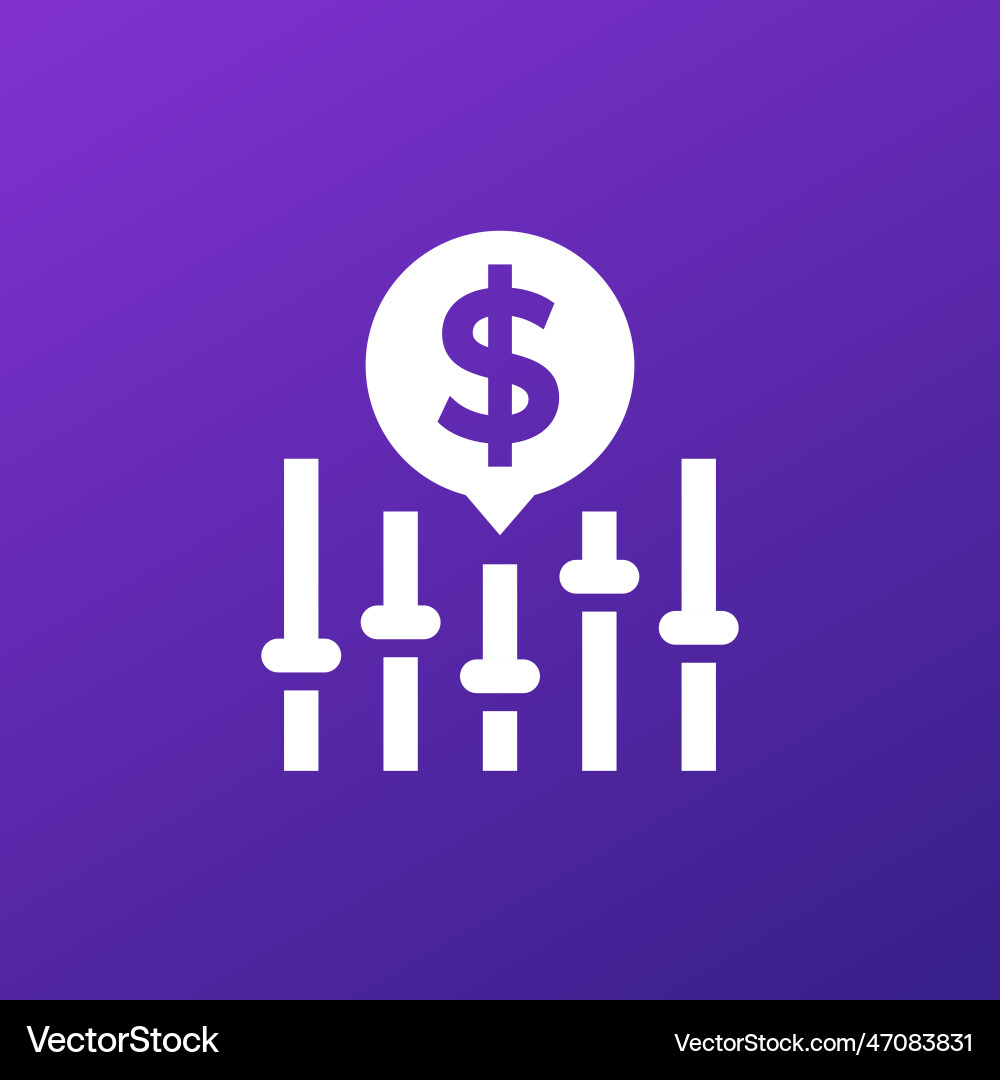 Dynamic pricing icon for web Vector Image