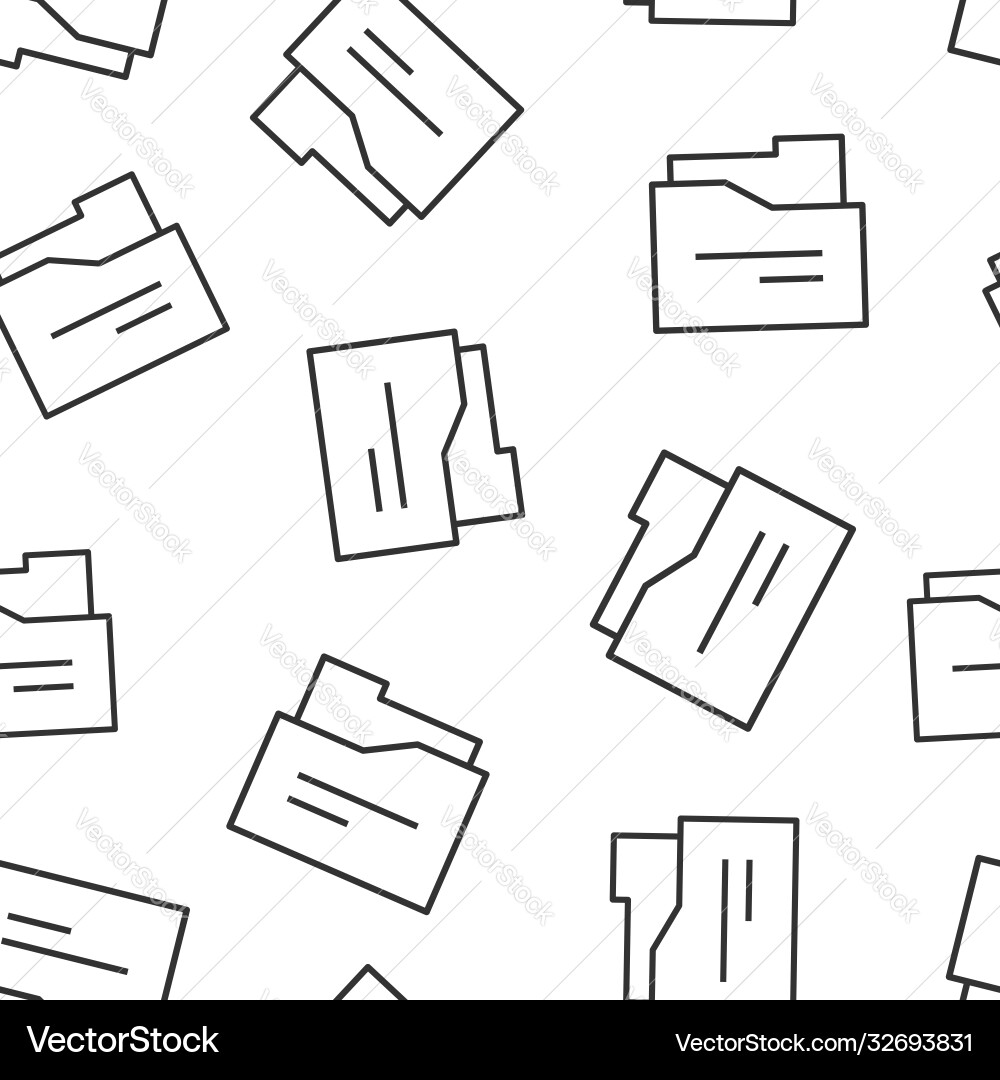 File folder icon in flat style documents archive vector image