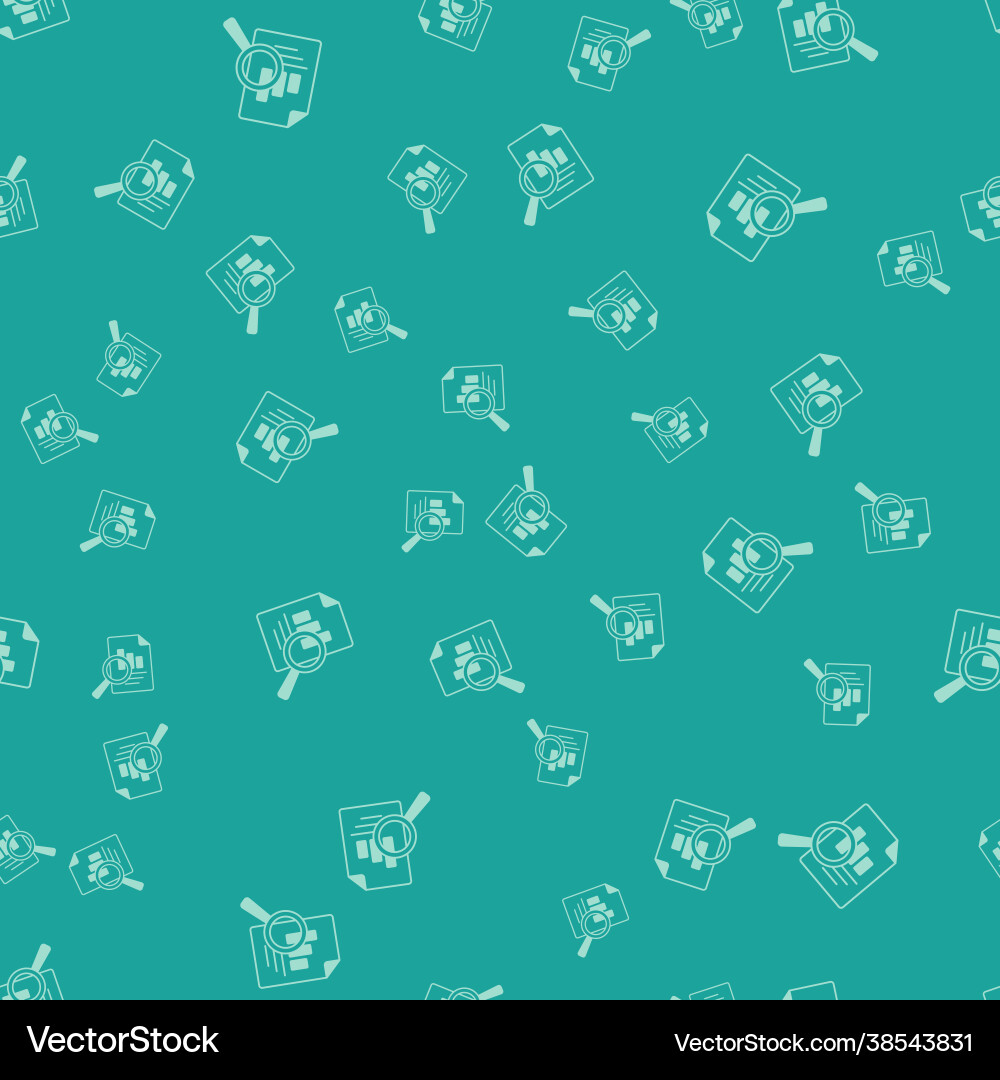 Green document with graph chart icon isolated Vector Image