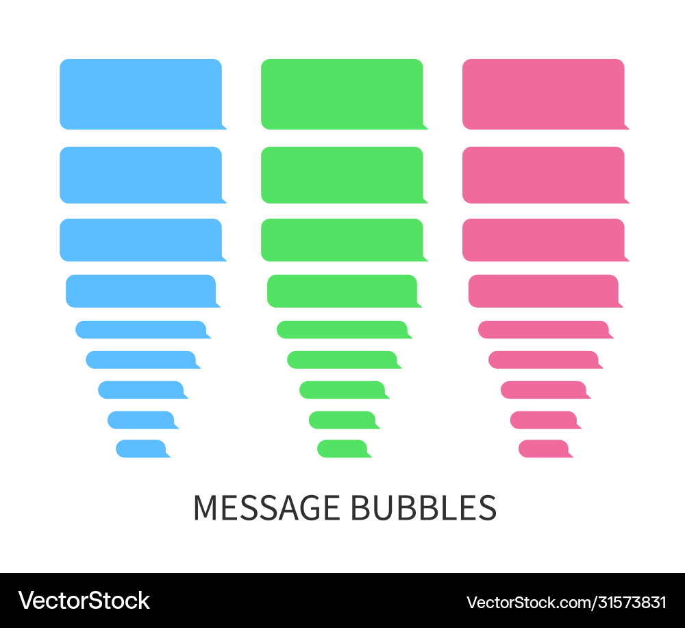 Message bubbles design template Vector Image