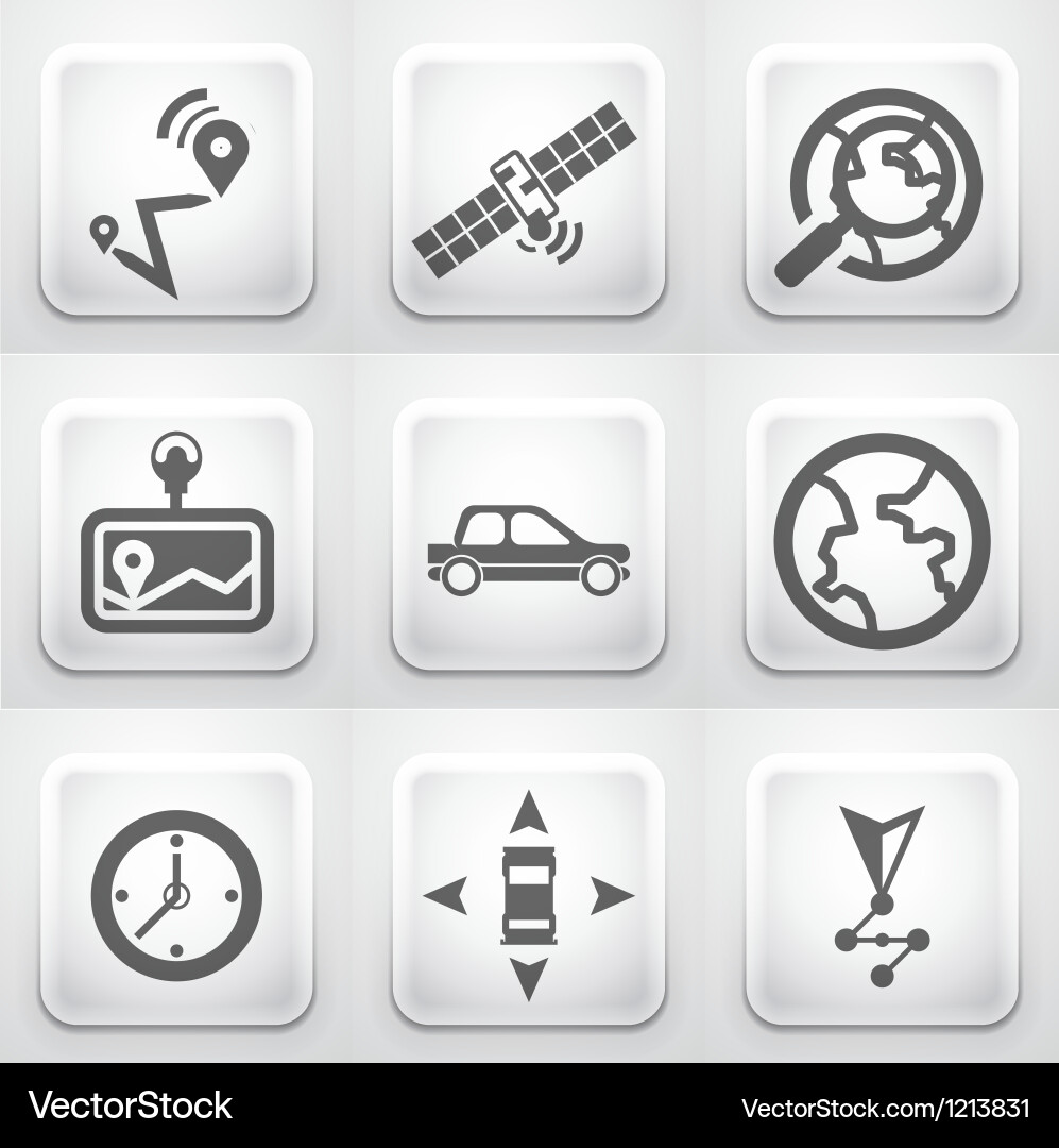 Navigation App Icons vector image