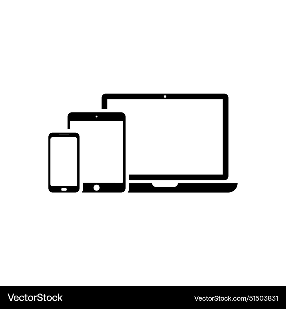 Responsive design icon and technology Responsive design icon and technology vector image