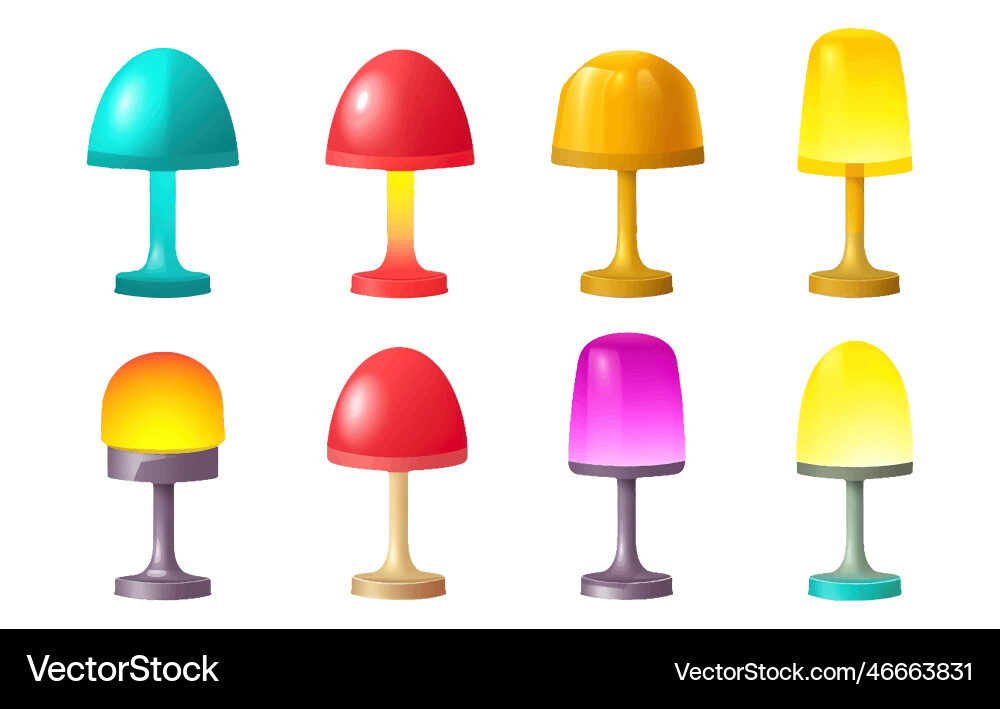 Set of table multi colored Set of table multi colored Vector Image