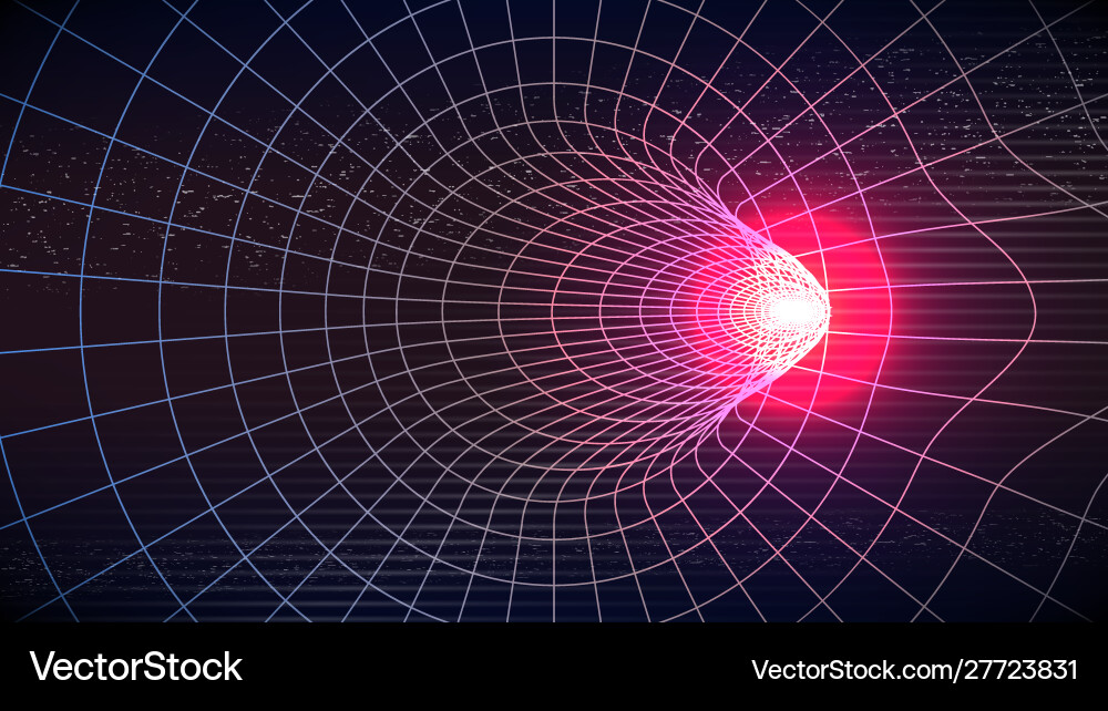 Synthwave Retro Grid Background vector image