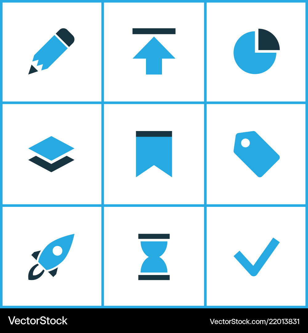 User icons colored set with checkmark edit User icons colored set with checkmark edit vector image