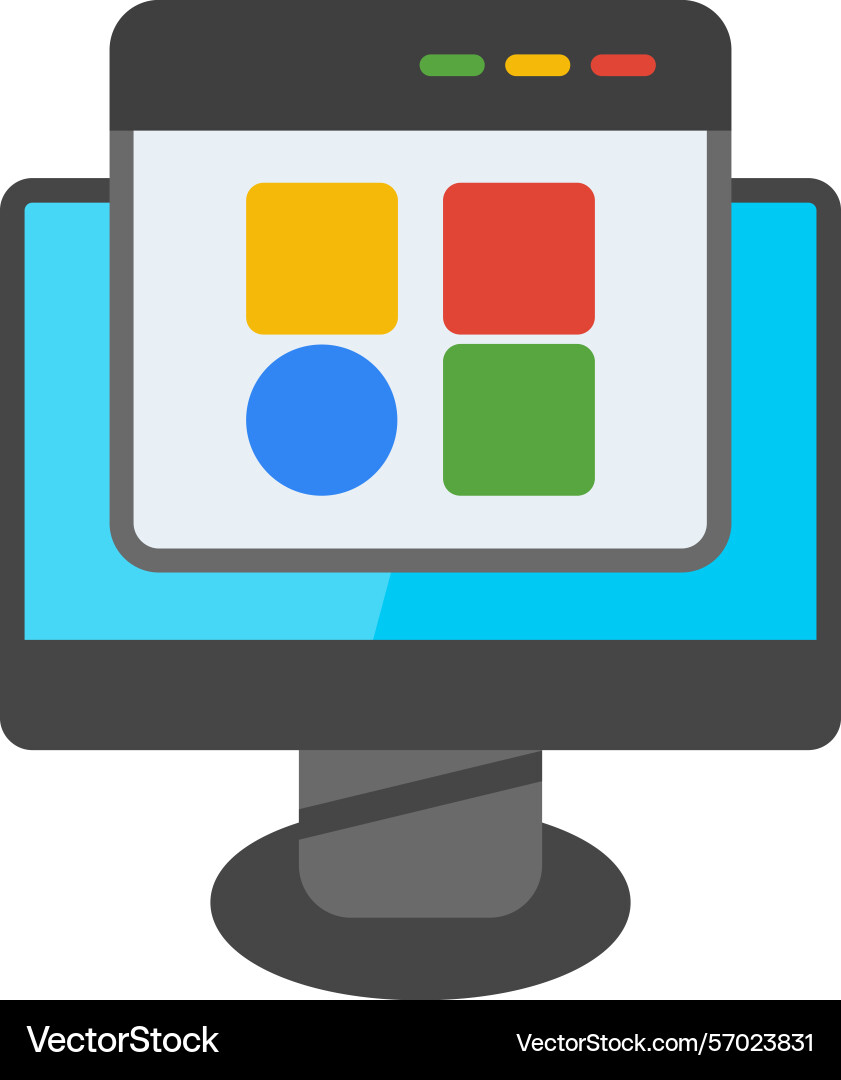 Web app flat style icon design Vector Image