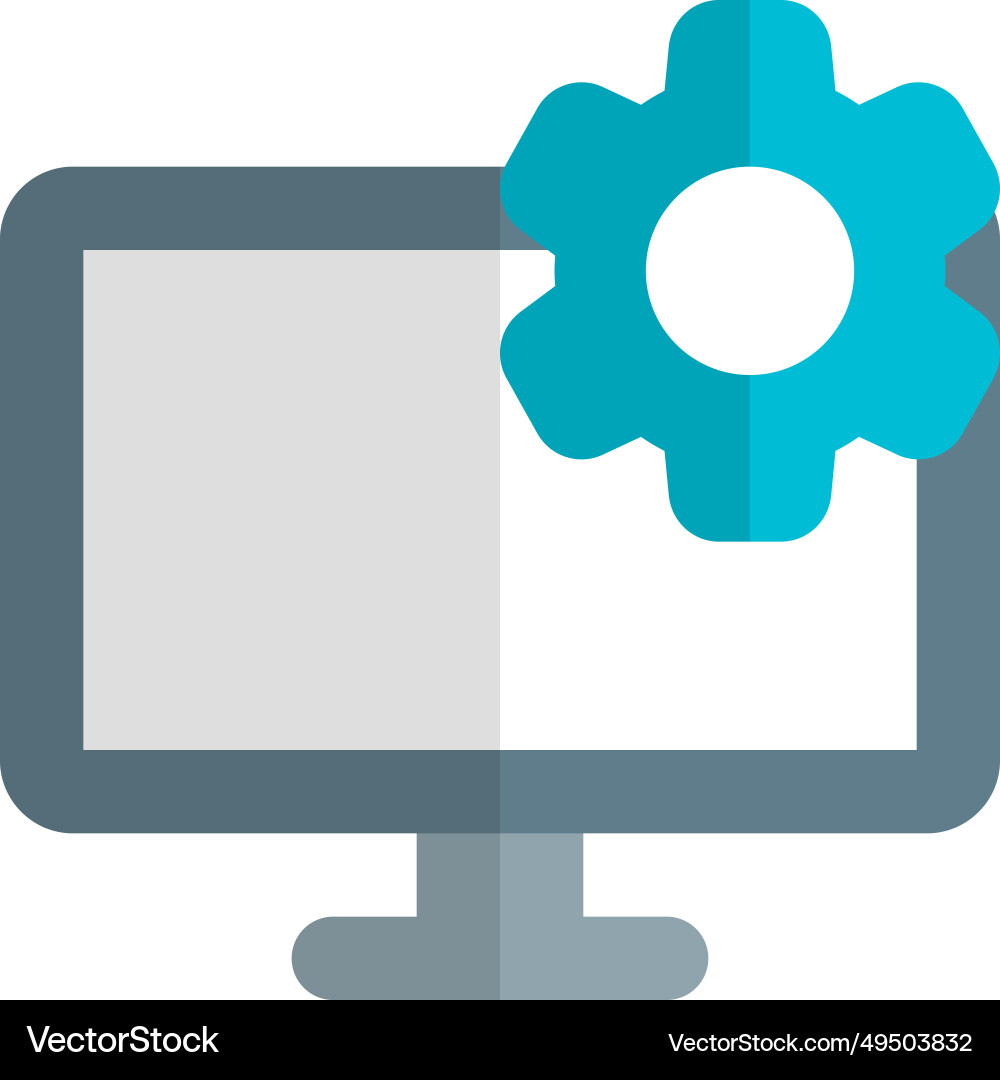Adjust and customize your monitor display settings Vector Image