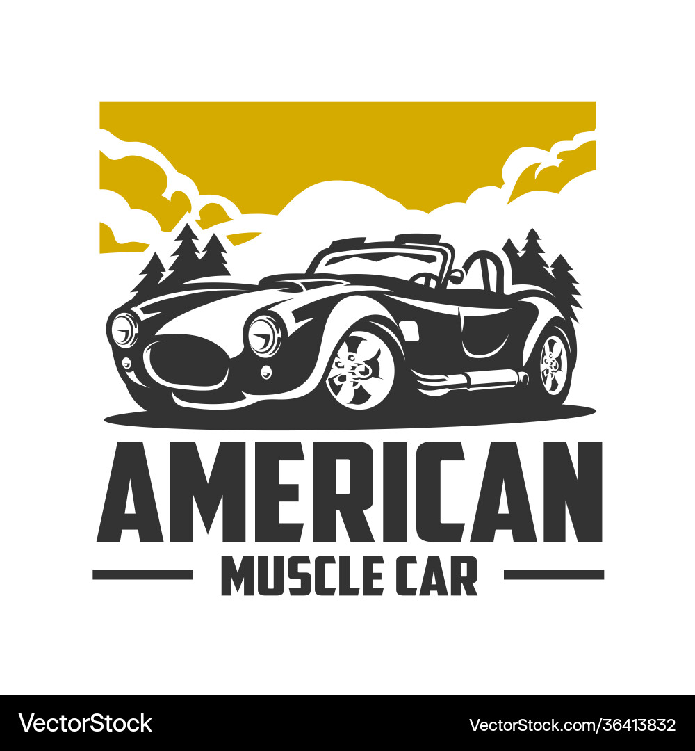 American muscle car cobra design isolated American muscle car cobra design isolated vector image