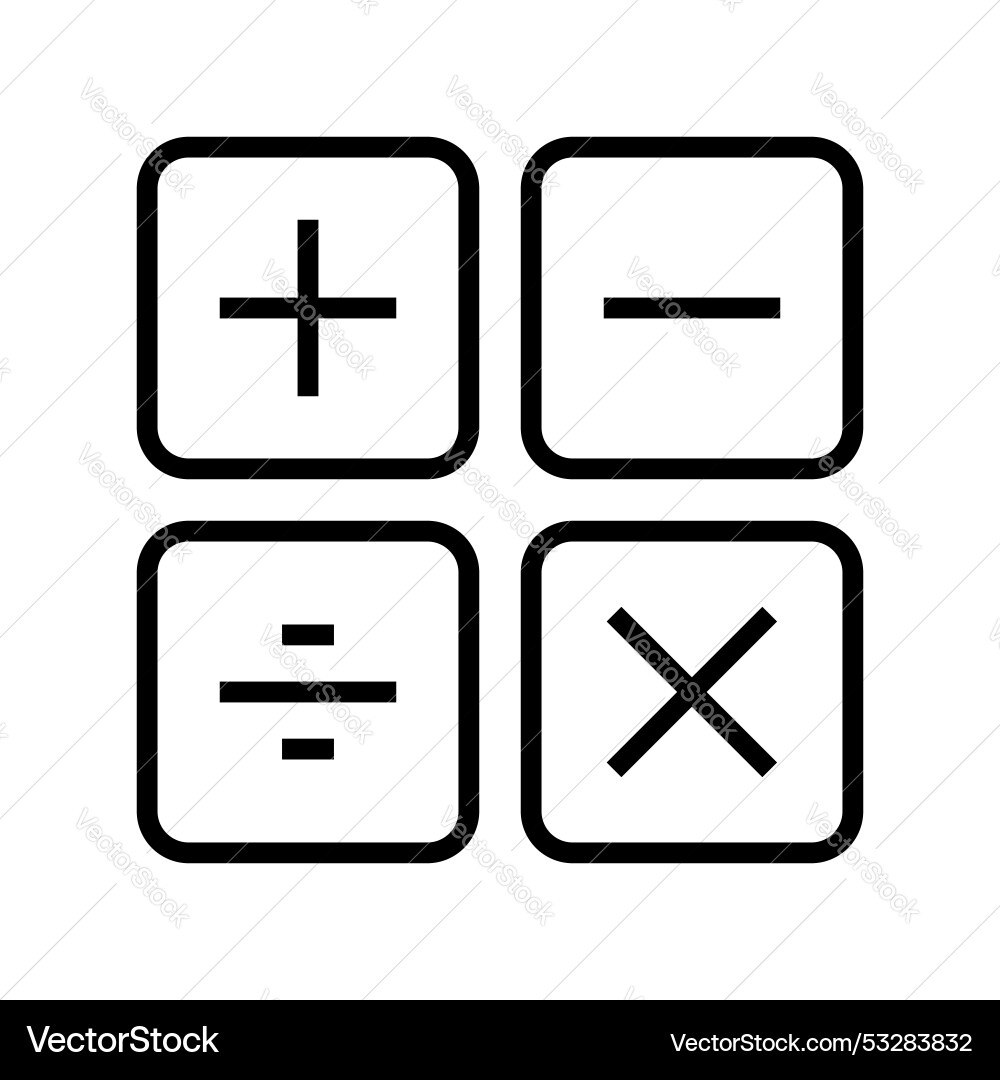 Calculation icon outline style design isolated Calculation icon outline style design isolated Vector Image