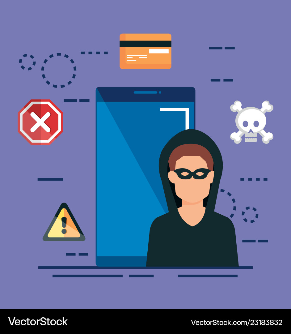 Data center security with hacker Data center security with hacker Vector Image