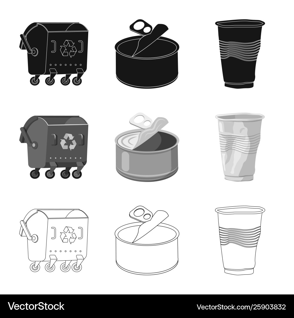 Design dump and sort logo collection Vector Image