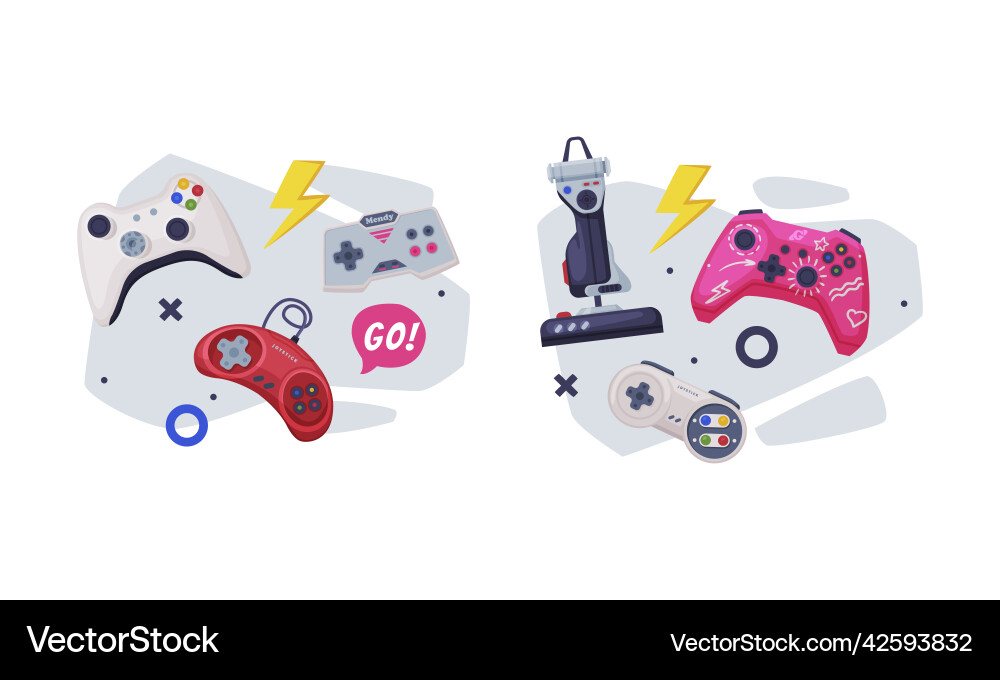 Gamepad and game controller as input device Gamepad and game controller as input device vector image