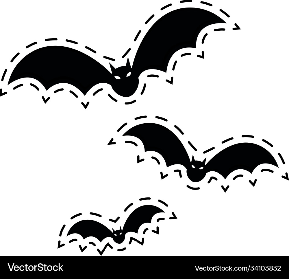 Isolierte Fledermaus Halloween Aufkleber Isolierte Fledermaus Halloween Aufkleber vektorbild