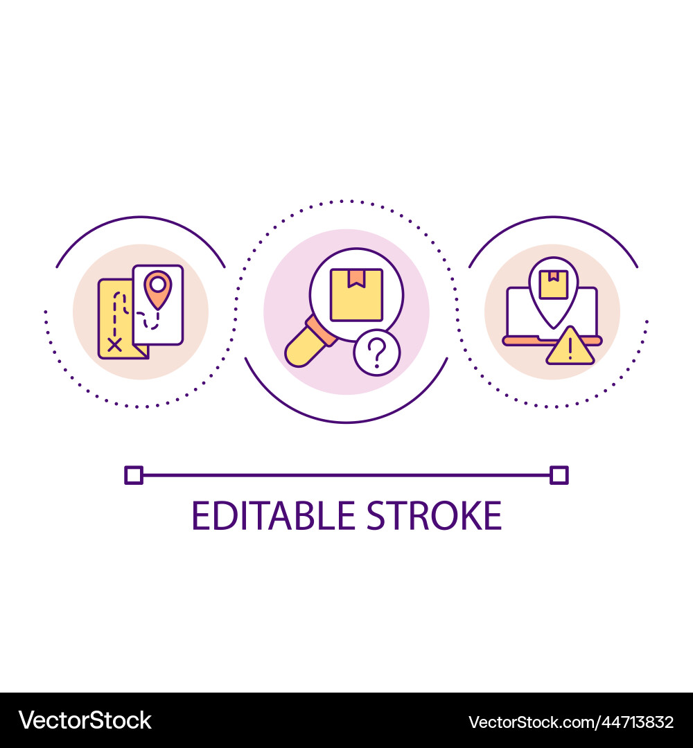 Package tracking issue loop concept icon Package tracking issue loop concept icon vector image