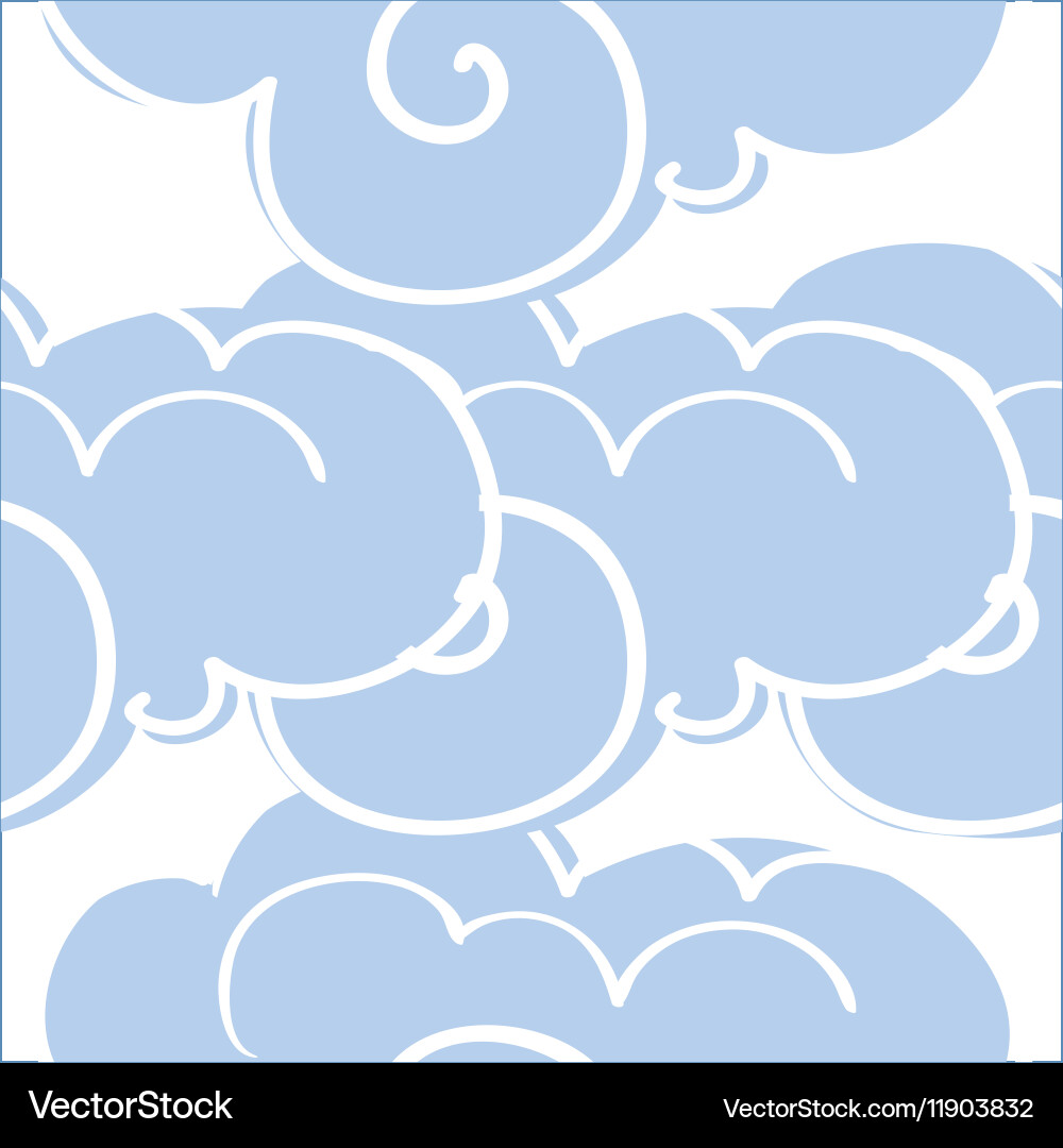 Seamless pattern with clouds vector image