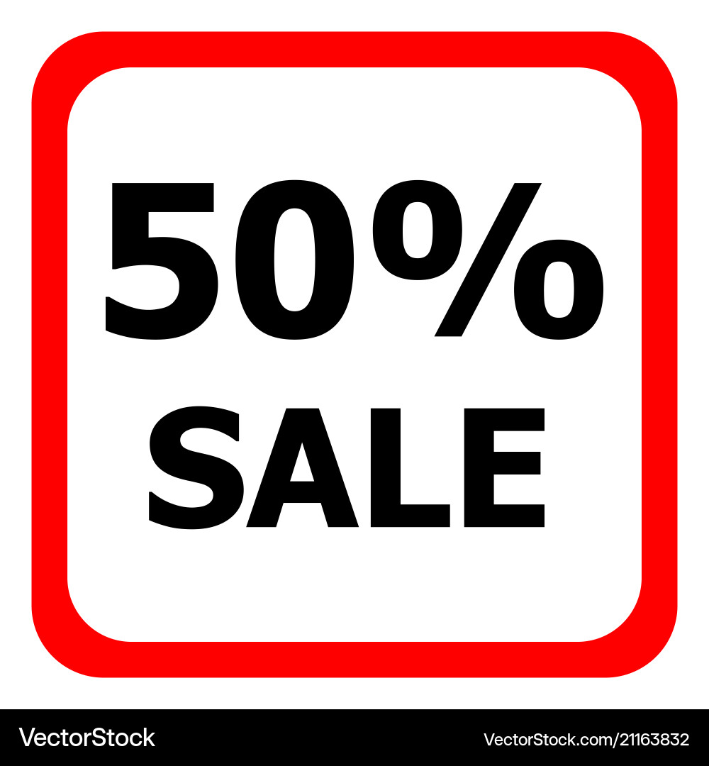 Sonderangebot - 50 Rabatt auf die Ware rot Sonderangebot - 50 Rabatt auf die Ware rot vektorbild