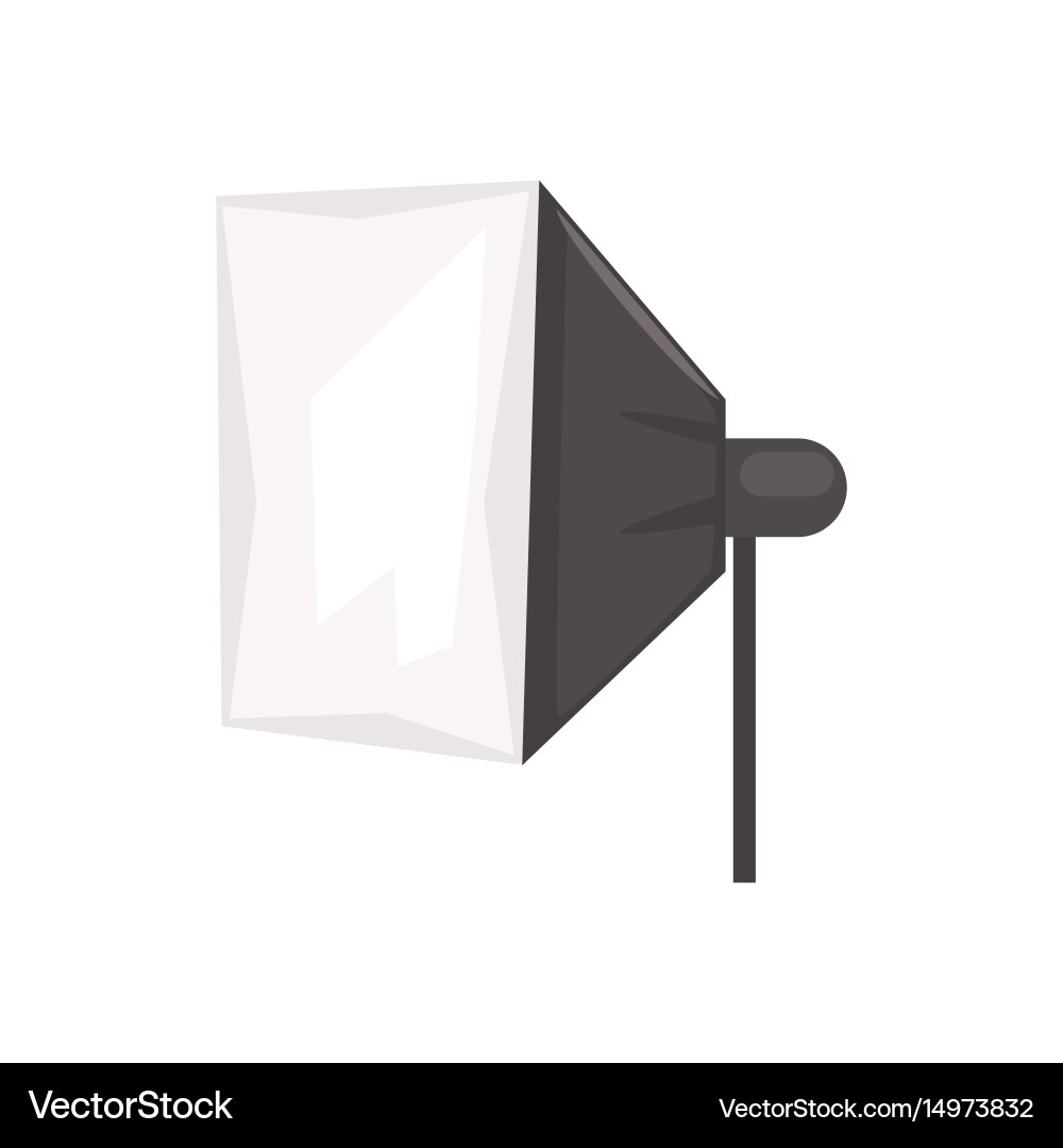 Studio flash with soft box vector image
