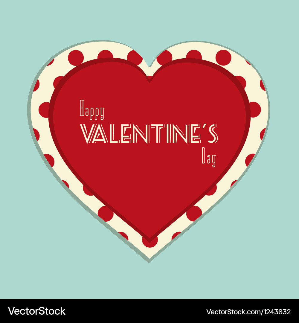 Vintage Valentine Heart Background – Royalty-Free Vector | VectorStock, image size:1000x1080