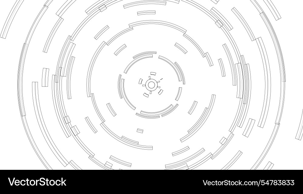 3d circular pattern style wireframe model 3d circular pattern style wireframe model vector image