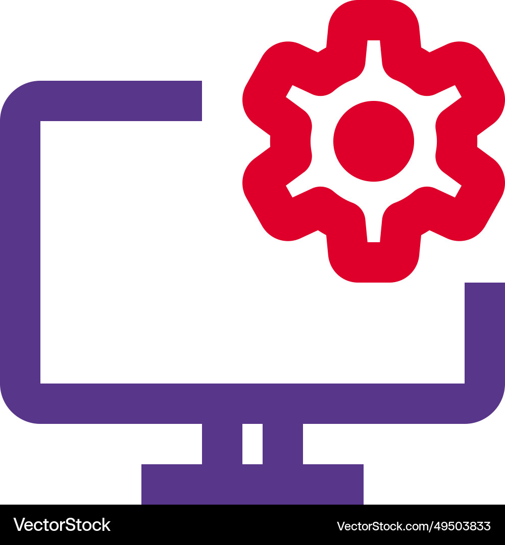 Adjust and customize your monitor display settings Vector Image