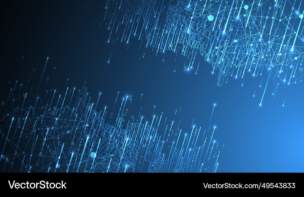 Big data abstract digital futuristic Vector Image