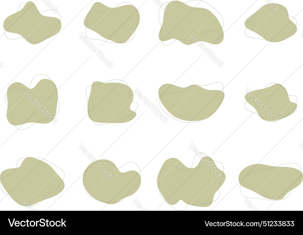 Blobs fluid liquid shapes symbol visual set Blobs fluid liquid shapes symbol visual set Vector Image