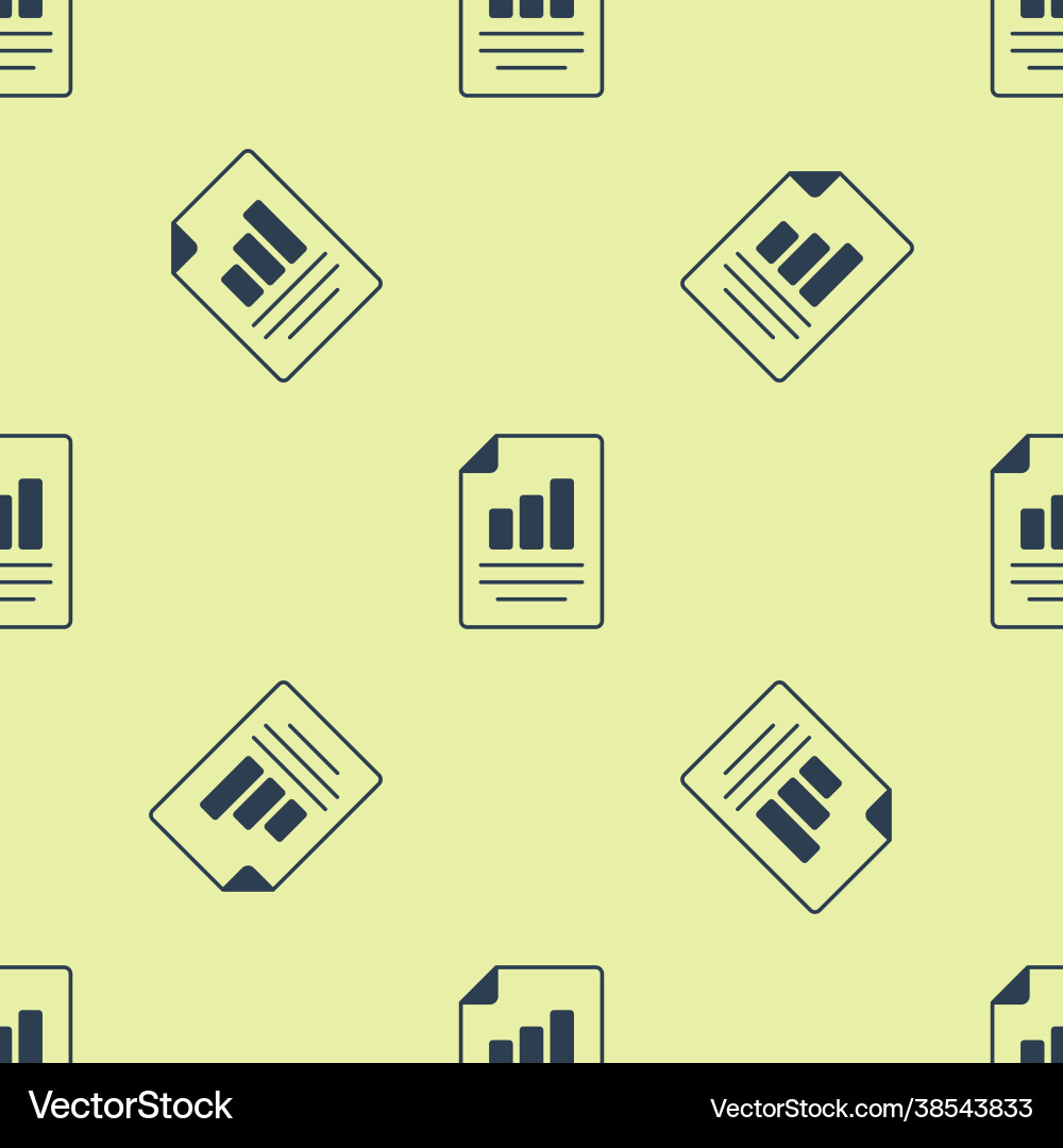 Blue document with graph chart icon isolated vector image