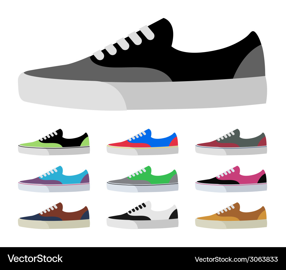 Casual Canvas Sneakers Vector Image