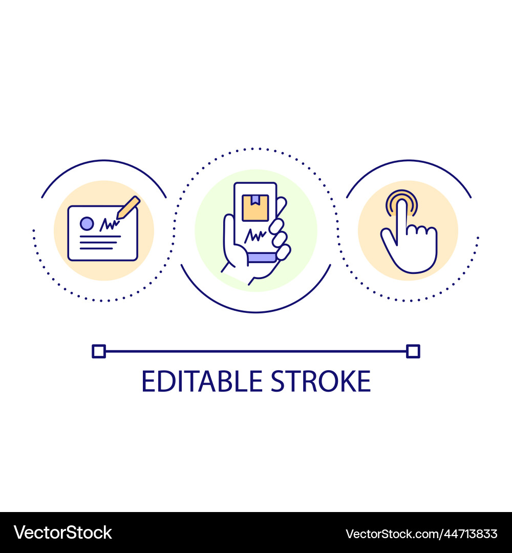 Digital Signature Loop - Concept Icon vector image
