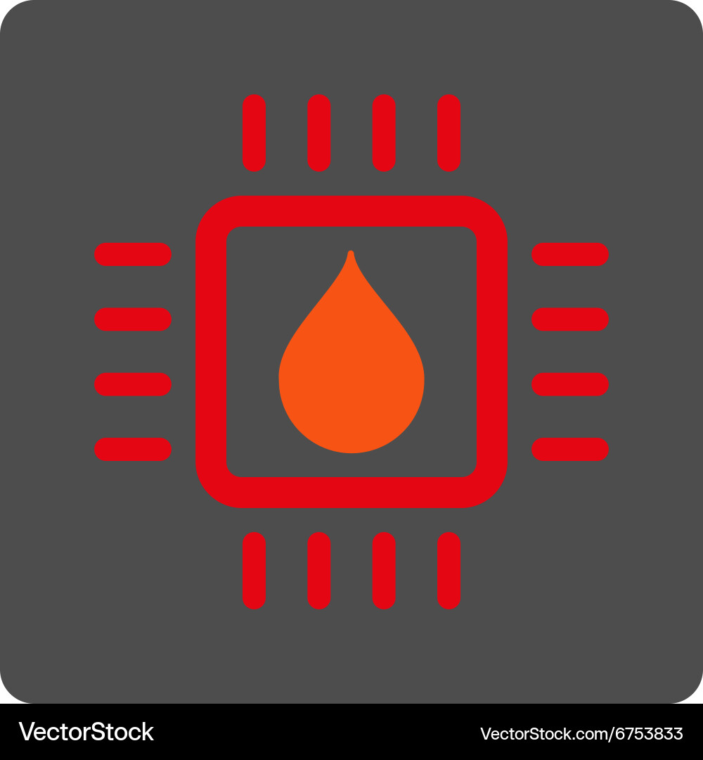 Drop test chip rounded square button vector image